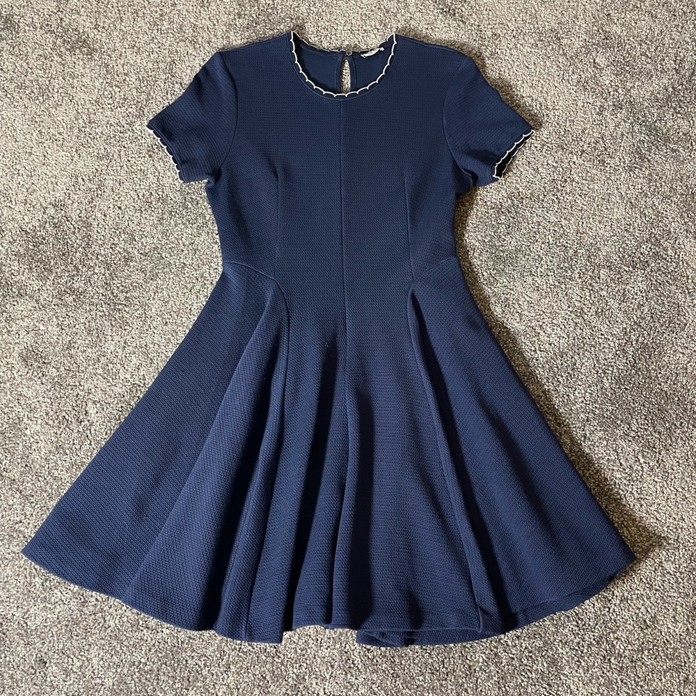 Miu Miu flared skater dress with scallop trim